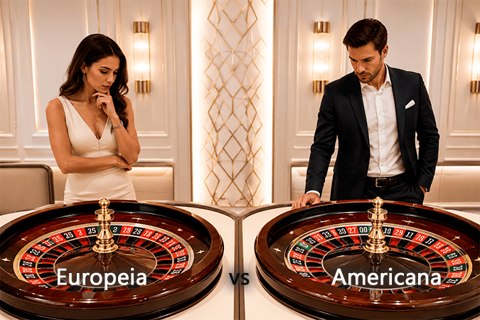 Capa do post: Roleta Europeia vs Americana - Entenda as Diferenças