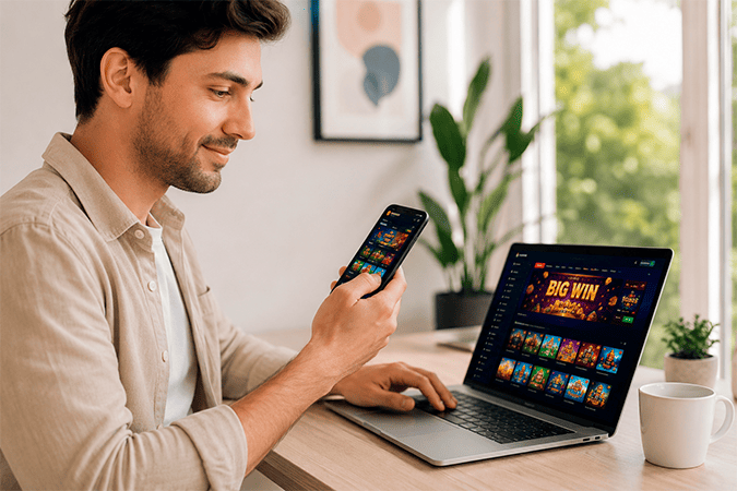 Capa do post: Mobile vs desktop nos jogos de casino